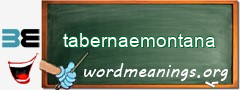 WordMeaning blackboard for tabernaemontana